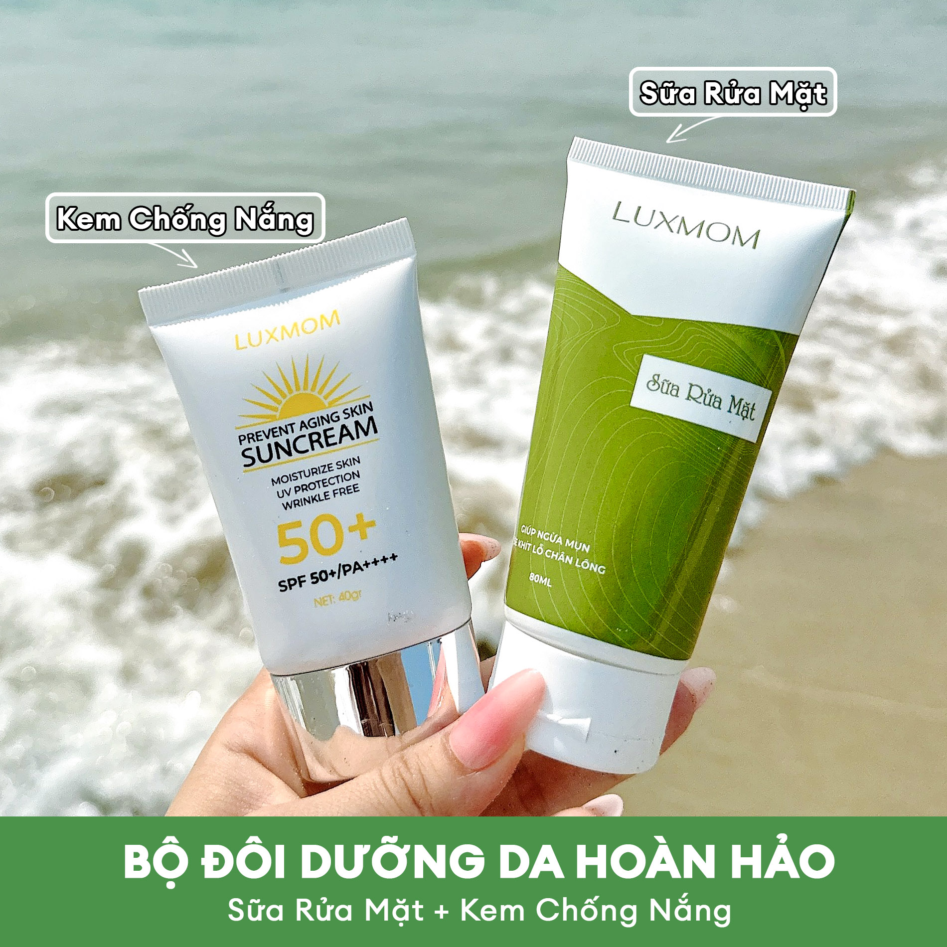 Sữa Rửa Mặt + Kem Chống Nắng